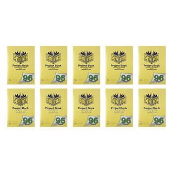 10PK Spirax 146 Project Book A4 14mm Dotted Thirds 96 Pages Yellow