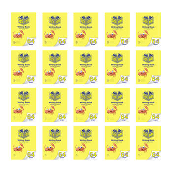 20PK Spirax 160 Writing Book 33.5x24cm 64 Pages 24mm Dotted Thirds Yellow