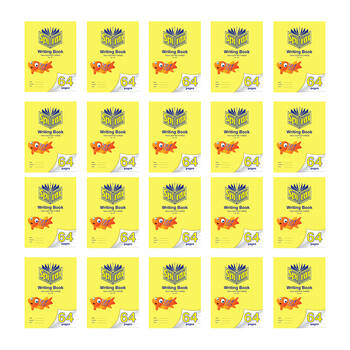 20PK Spirax 161 Writing Book 33.5x24cm 64 Pages 18mm Dotted Thirds Yellow