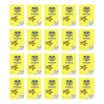 20PK Spirax 163 Writing Book 33.5x24cm 64 Pages 24mm Dotted Thirds Yellow