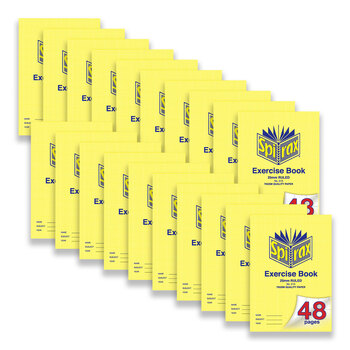 20pc Spirax 213 Exercise Book A4 25mm Ruled 48-Pages 70GSM - Yellow