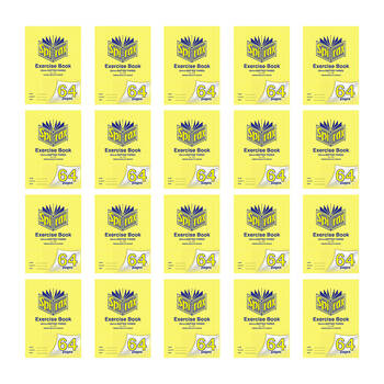 20PK Spirax 216 Exercise Book A4 24mm Dotted 64 Pages Yellow
