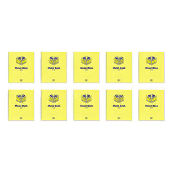 10PK Spirax 567 Music Book Stationery 29.7x24.8cm 15 Pages Yellow