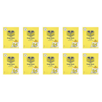 10PK Spirax 314 Super Size Exercise Book 10mm QLD Ruled 64 Pages Yellow