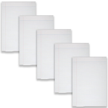 5pc Spirax Writing Pad A4 100-Pages White Ruled Paper
