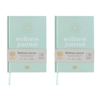 2PK Spirax Platinum Inspo A5 Hardcover Journal 192 Page Wellness
