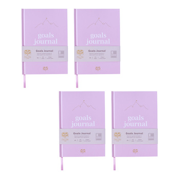 4PK Spirax Platinum Inspo A5 Hardcover Journal 192 Page Goals