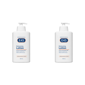 2PK E45 Moisturising Lotion Pump For Dry/Sensitive Skin