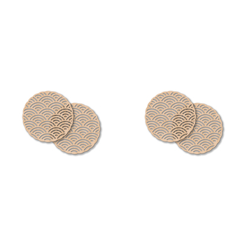 4pc Nord Deco Wooden Coaster 10x10cm - Arches