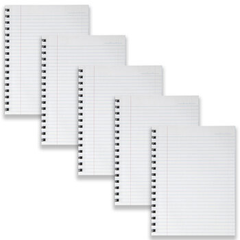 5pc Spirax 511 Hard Cover Notebook Twin Wire 200-Pages Blue