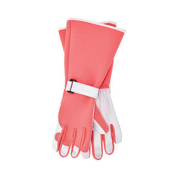 2pc Annabel Trends Sprout Long Sleeve Garden Hand Gloves - Coral