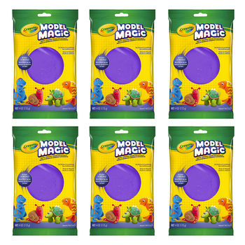 6PK Crayola Kids/Childrens Creative Model Magic Squishy Modeling Material 113gms Purple 36m+