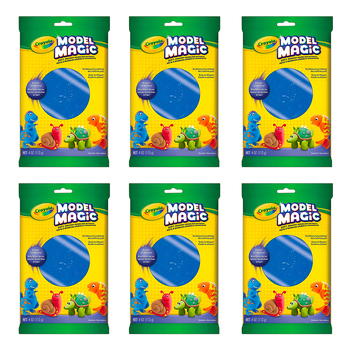 6PK Crayola Kids/Childrens Creative Model Magic Squishy Modeling Material 113gms Blue 36m+