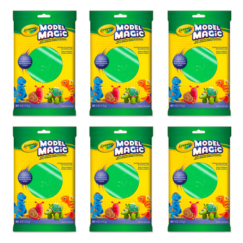 6PK Crayola Kids/Childrens Creative Model Magic Squishy Modeling Material 113gms Green 36m+