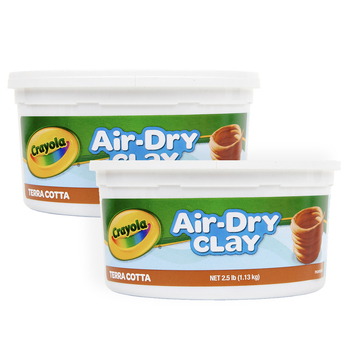 2PK Crayola Kids/Childrens Creative Air Dry Clay 1.1kg Terracotta 36m+