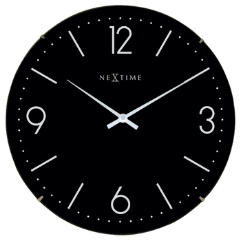 NeXtime Basic Dome 35cm Hanging Wall Clock Analogue Black