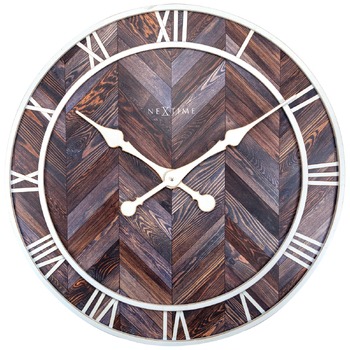 NeXtime Roman Vintage 58cm Wall Clock - Dark Brown