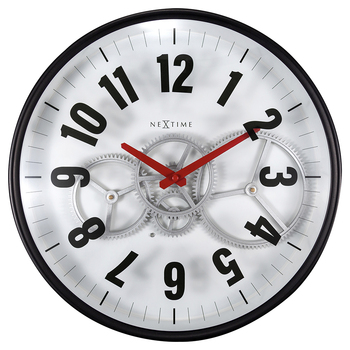 NeXtime 36cm Modern Gear Wall Clock White