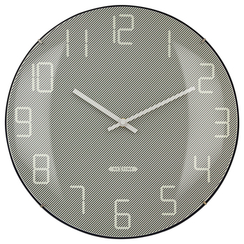 NeXtime Shade Glass Analogue 35cm Wall Clock - Grey