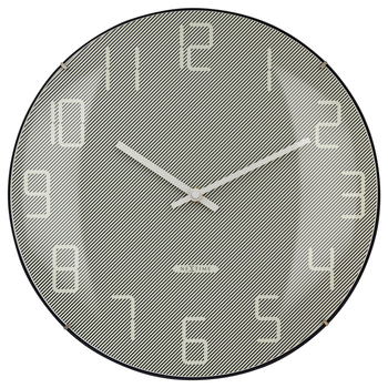 NeXtime Shade Glass Analogue 35cm Wall Clock - Grey