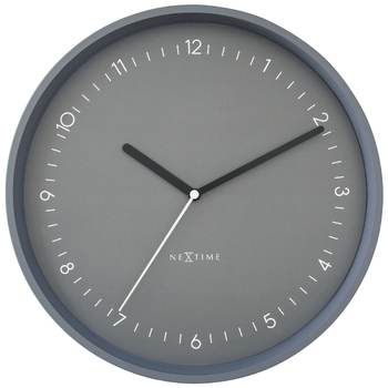 NeXtime Berlin Glass Analogue 30cm Wall Clock - Grey