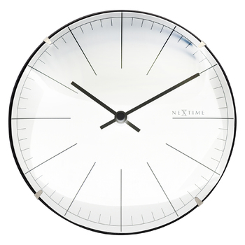 NeXtime 20cm Mini Dome Analogue Table/Wall Clock Round White
