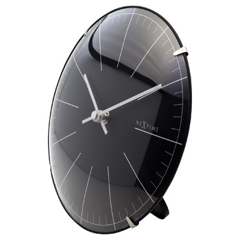 NeXtime 20cm Mini Dome Analogue Table/Wall Clock Round Black