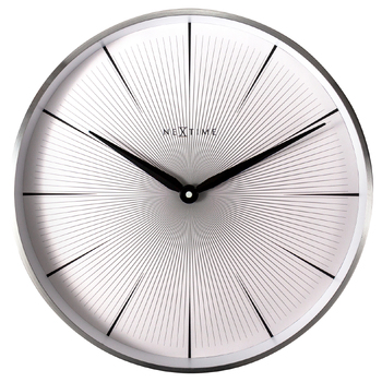 NeXtime 40cm 2 Seconds Silent Non-Ticking Round Wall Clock - White