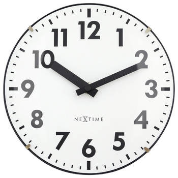 NeXtime Duomo Analogue 20cm Mini Table Clock - White