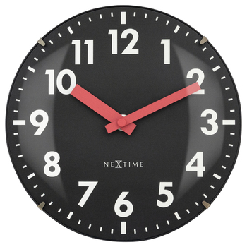 NeXtime Duomo Analogue 20cm Mini Table Clock - Black
