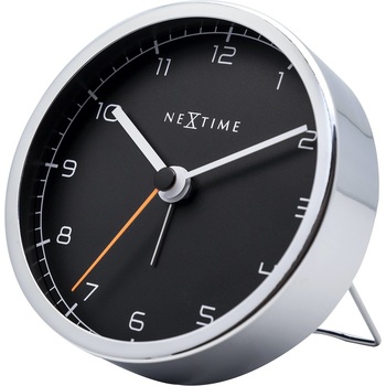 NeXtime 9cm Company Metal Analogue Alarm Clock Office Decor Black