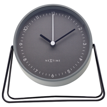 NeXtime Berlin 14x13cm Table Alarm Clock w/ Night Light - Grey