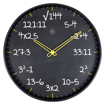 NeXtime Maths 30cm Silent Analogue Round Wall Clock