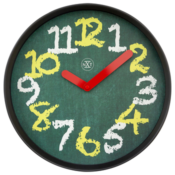 NeXtime Chalkboard Plastic Analogue 30cm Wall Clock - Green