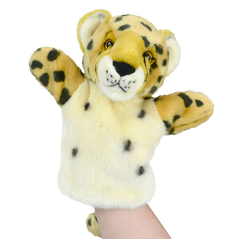 Lil Friends 26cm Cheetah Animal Hand Puppet Kids Soft Toy - Yellow