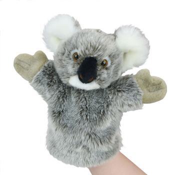 Lil Friends 26cm Koala Animal Hand Puppet Kids Soft Toy - Grey