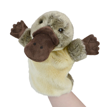 Lil Friends 26cm Platypus Animal Hand Puppet Kids Soft Toy - Grey