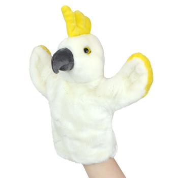 Lil Friends 26cm Cockatoo Animal Hand Puppet Kids Soft Toy - White