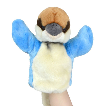 Lil Friends 26cm Kookaburra Animal Hand Puppet Kids Soft Toy - Blue