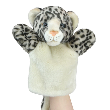Lil Friends 26cm Snow Leop Animal Hand Puppet Kids Soft Toy