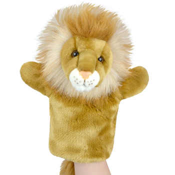 Lil Friends 26cm Lion Animal Hand Puppet Kids Soft Toy - Brown
