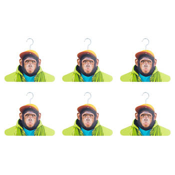 6PK Annabel Trends Zoo Portrait Coat Hanger/Hook - Chimp