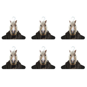 6PK Annabel Trends Zoo Portrait Coat Hanger/Hook - Horse