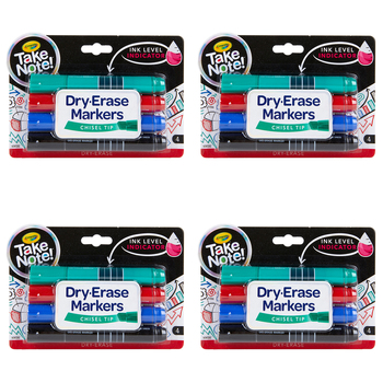 16pc Crayola Take Note! Quick-Dry White Board Markers Chisel Tip Pen