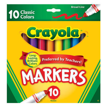 10PK Crayola Classic Broadline Markers