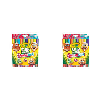 2x 10pc Crayola Silly Scents Smash Ups Dual Ended Markers Kids 3+