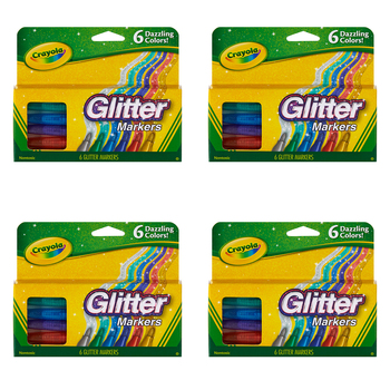 24pc Crayola Colouring Glitter Markers Art/Craft Drawing/Writing