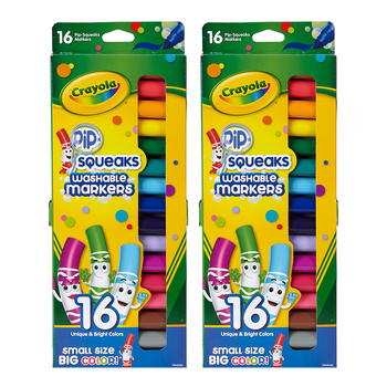 2x16pc Crayola Kids/Childrens Creative Pipsqueaks Markers 36m+