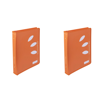 2PK Colourhide 48cm Zipper Binder File/Document Organiser Tangerine