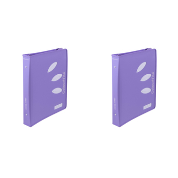 2PK Colourhide 48cm Zipper Binder File/Document Organiser Lavender